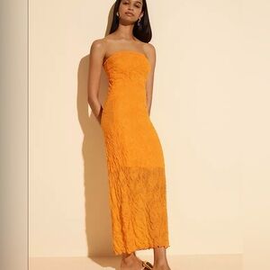 Anthropologie Orange Maxi Dress